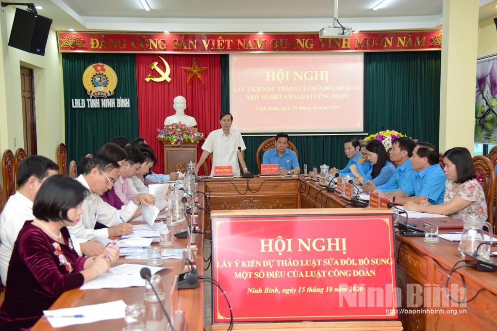 Lấy ý kiến về dự án Luật sửa đổi, bổ sung một số điều của Luật Công đoàn