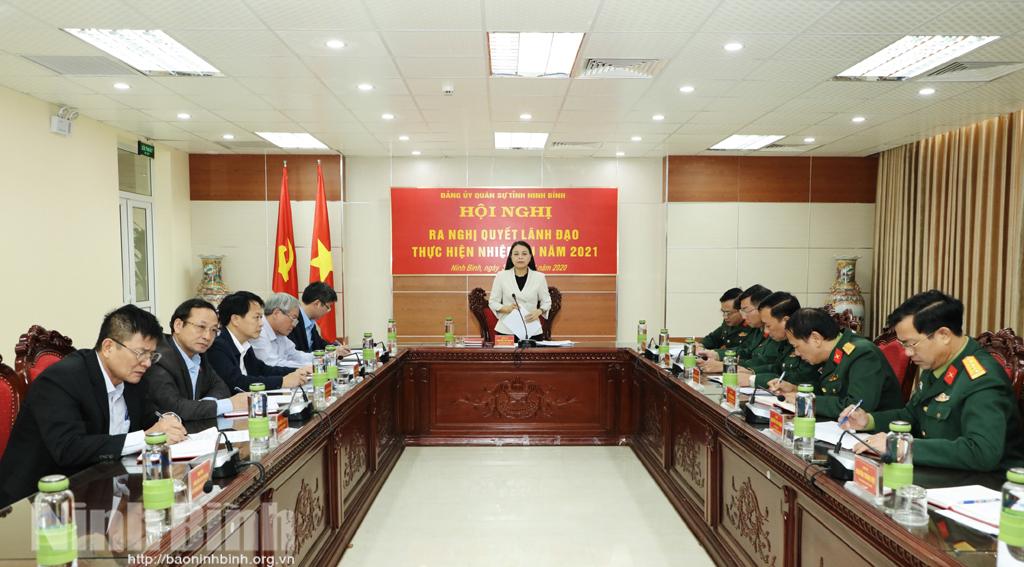 Đảng ủy Quân sự tỉnh ra Nghị quyết lãnh đạo thực hiện nhiệm vụ năm 2021