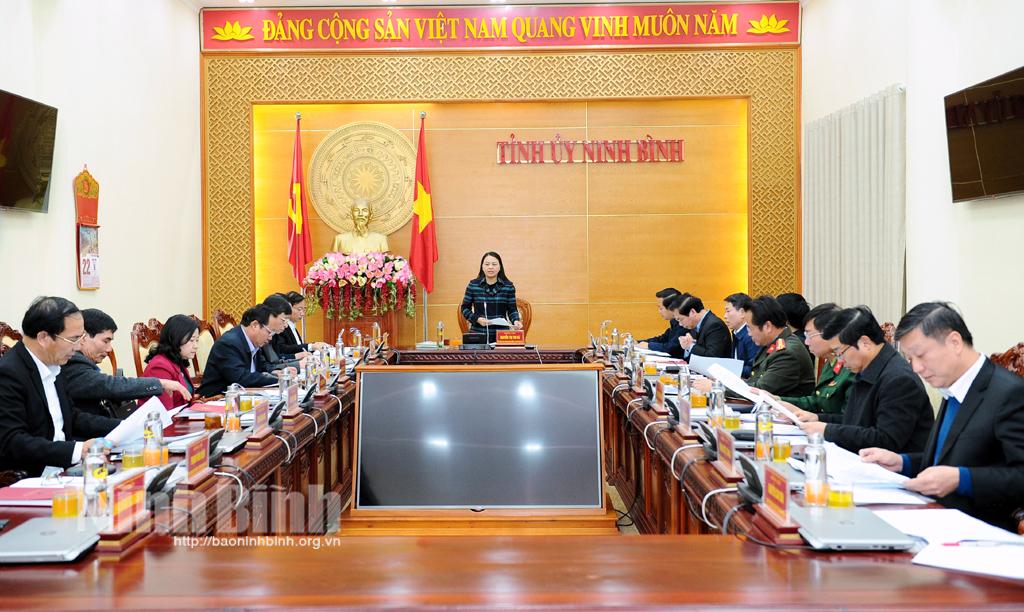 Hội nghị Ban Thường vụ Tỉnh ủy