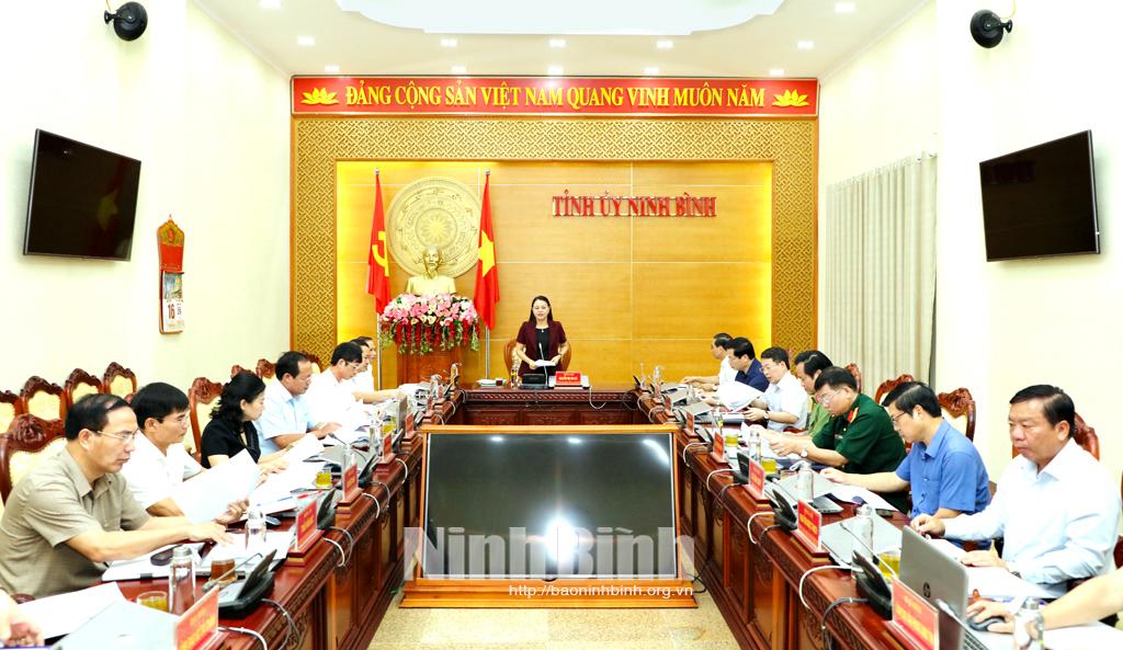Hội nghị Ban Thường vụ Tỉnh ủy