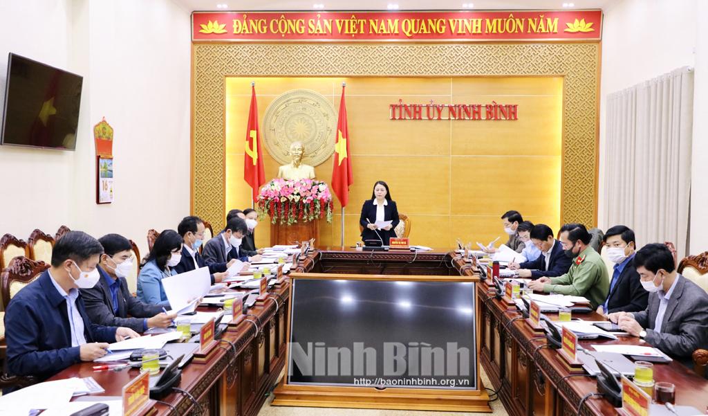 Hội nghị Ban Thường vụ Tỉnh ủy