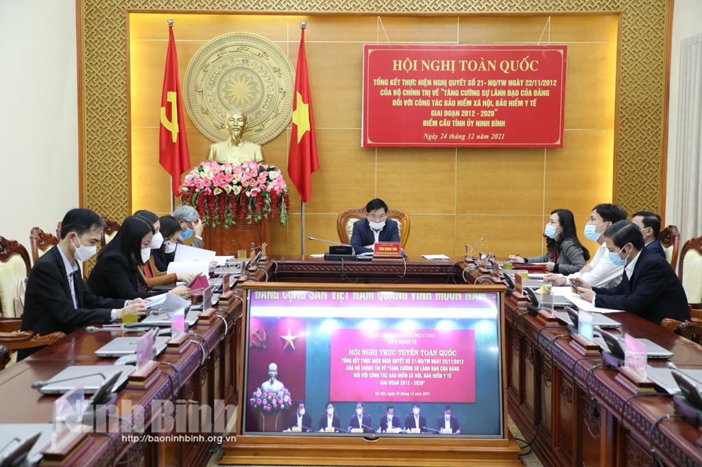 Tổng kết Nghị quyết số 21-NQ/TW của Bộ Chính trị về "Tăng cường sự lãnh đạo của Đảng đối với công tác BHXH, BHYT giai đoạn 2012-2020"