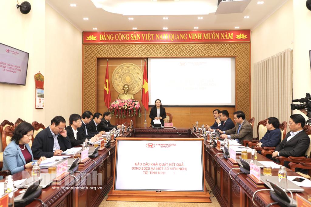 Ban Thường vụ Tỉnh ủy làm việc với Tập đoàn Thành Công
