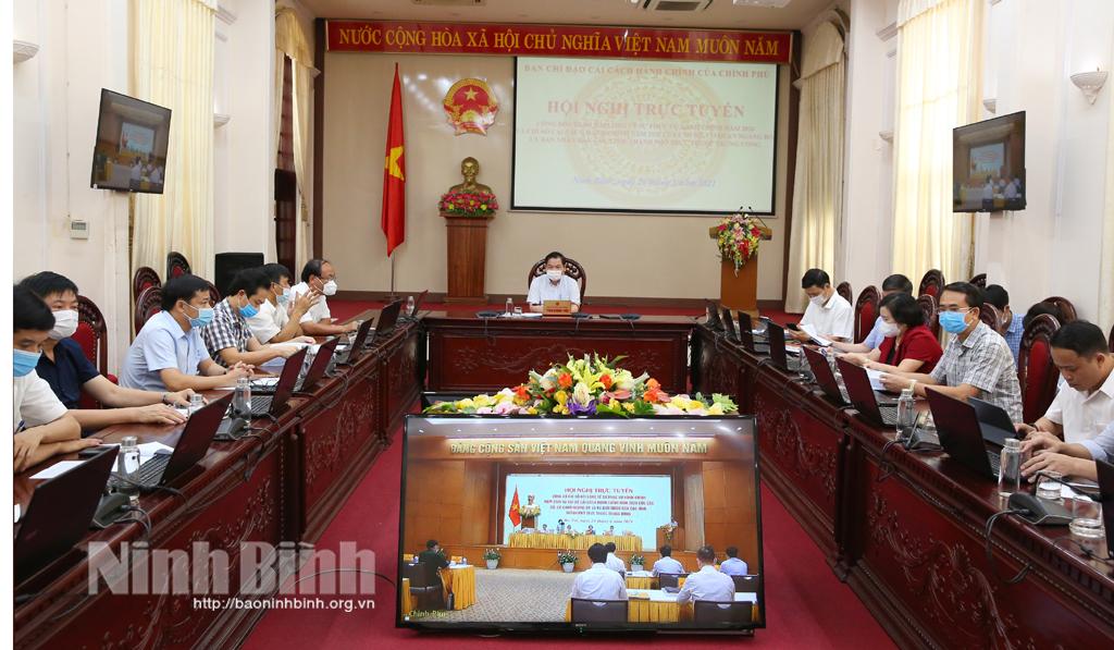 Hội nghị trực tuyến công bố Chỉ số hài lòng về phục vụ hành chính, Chỉ số Cải cách hành chính năm 2020