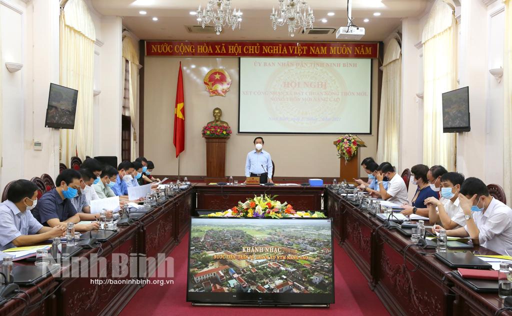 Xét công nhận các xã đạt chuẩn NTM và NTM nâng cao năm 2021