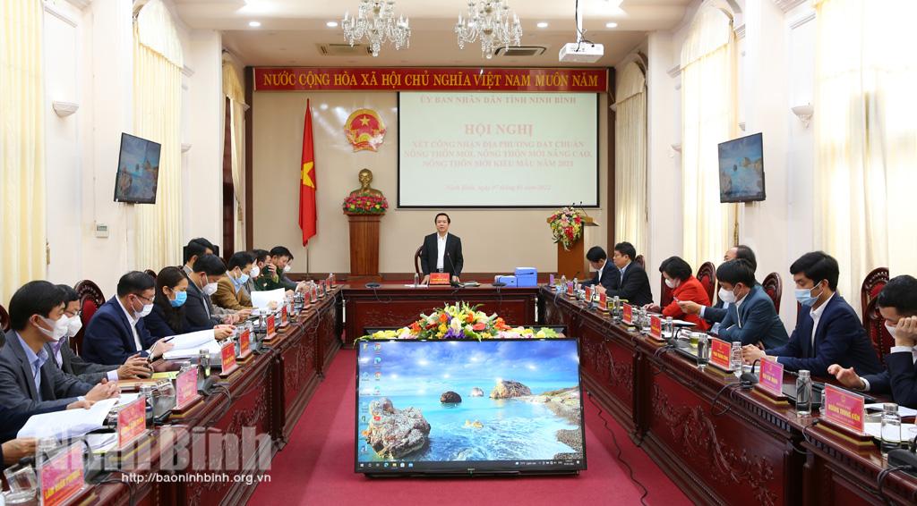 Tổng kết công tác xây dựng Nông thôn mới năm 2021; Xét công nhận 15 xã đạt chuẩn NTM, NTM nâng cao, NTM kiểu mẫu