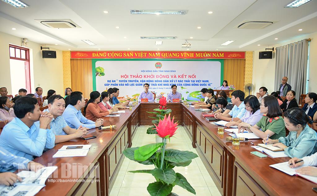 Hội thảo Khởi động và kết nối Dự án tuyên truyền, vận động nông dân xử lý rác thải