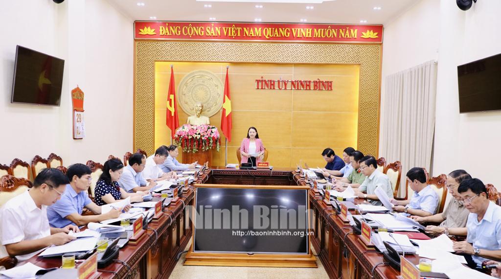 Hội nghị Ban Thường vụ Tỉnh ủy