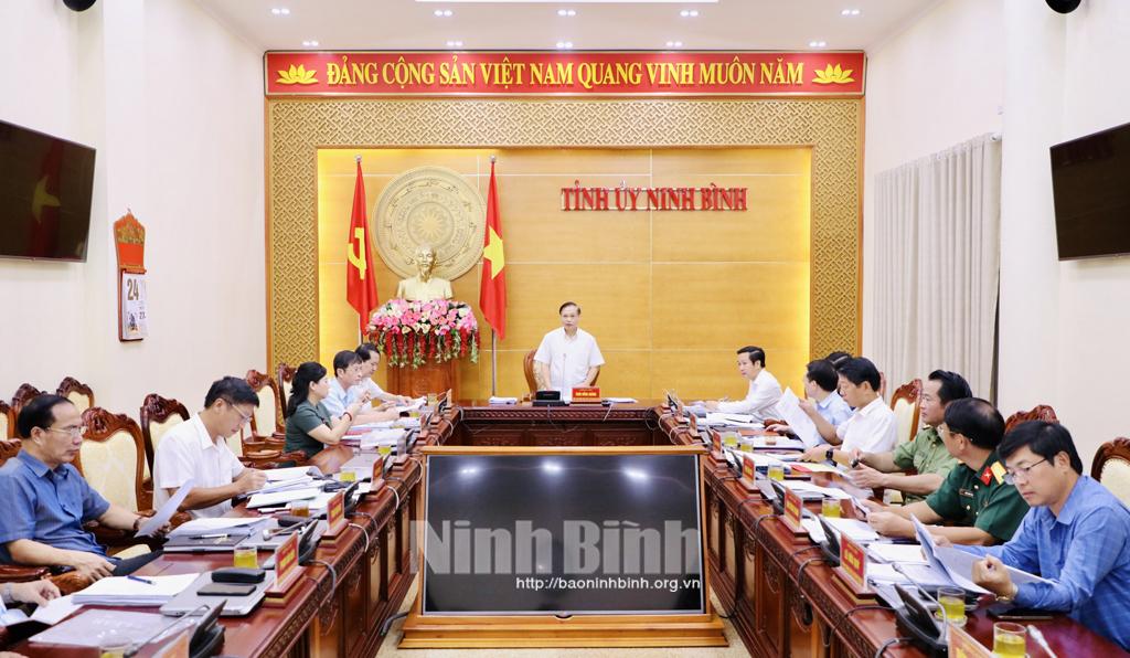 Hội nghị Ban Thường vụ Tỉnh ủy