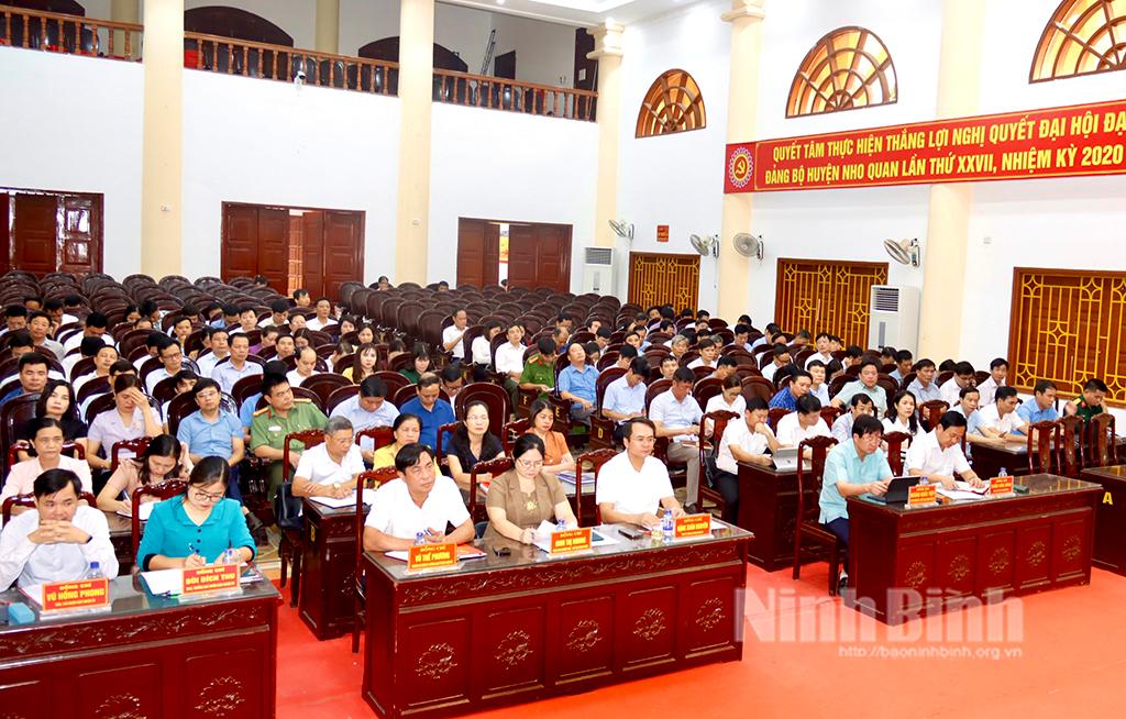 Huyện ủy Nho Quan quán triệt, triển khai các văn bản của Bộ Chính trị, Ban Bí thư