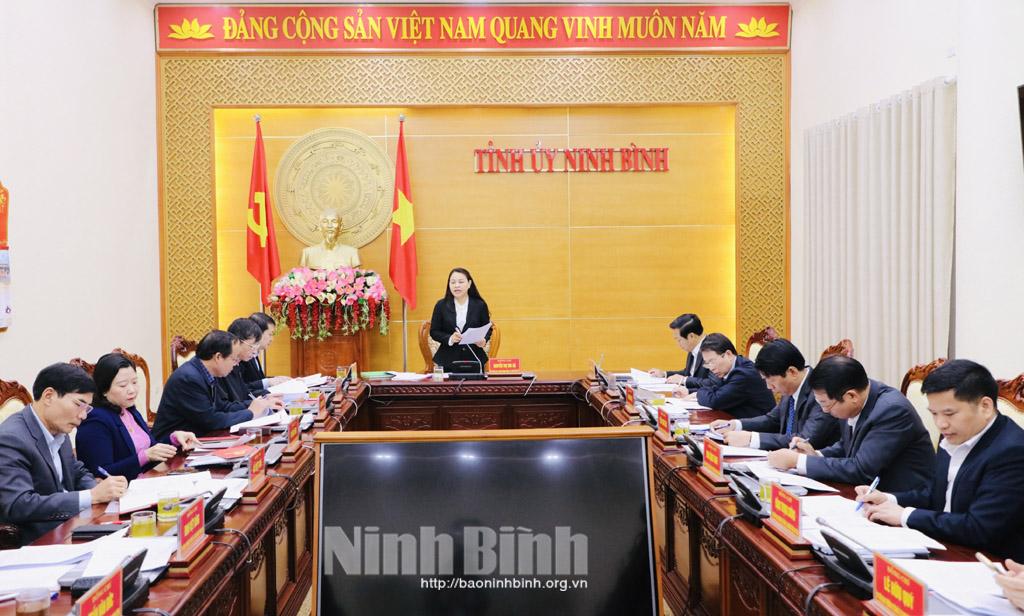 Hội nghị Ban Thường vụ Tỉnh ủy