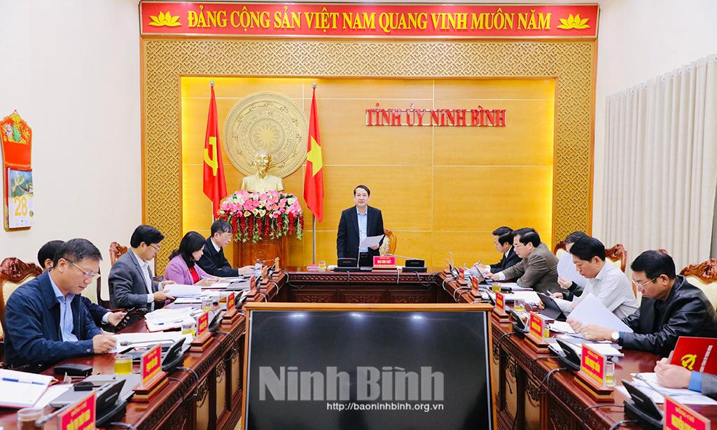 Hội nghị Ban Thường vụ Tỉnh ủy
