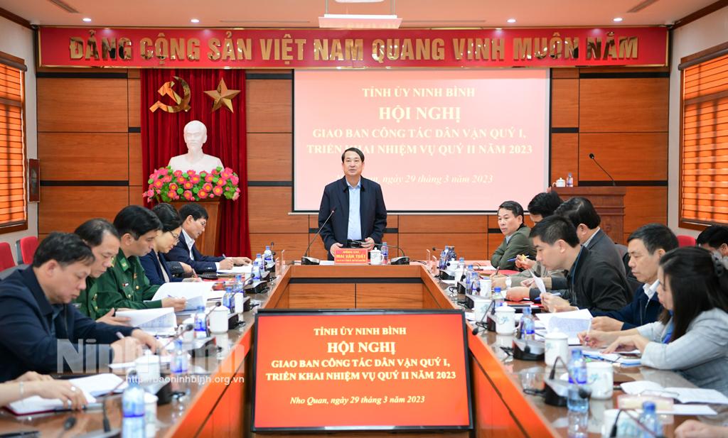 Hội nghị giao ban công tác dân vận quý I