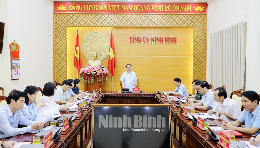 Thường trực Tỉnh ủy giao ban công tác tháng 5