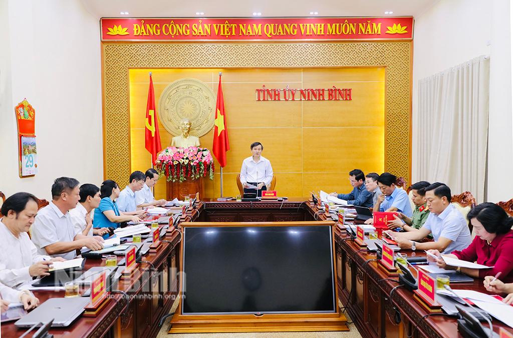 Hội nghị Ban Thường vụ Tỉnh ủy