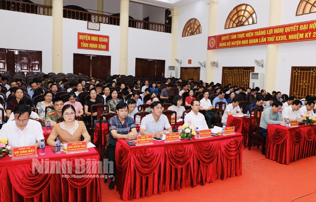 Huyện ủy Nho Quan sơ kết giữa nhiệm kỳ thực hiện Nghị quyết Đại hội Đảng bộ huyện lần thứ XXVII