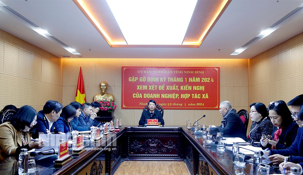 Lãnh đạo UBND tỉnh gặp gỡ định kỳ doanh nghiệp