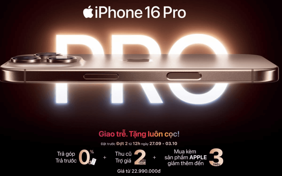 iPhone 16 Series: Lên đời siêu phẩm - Ưu đãi cực sốc chỉ có tại Thế Giới Di Động