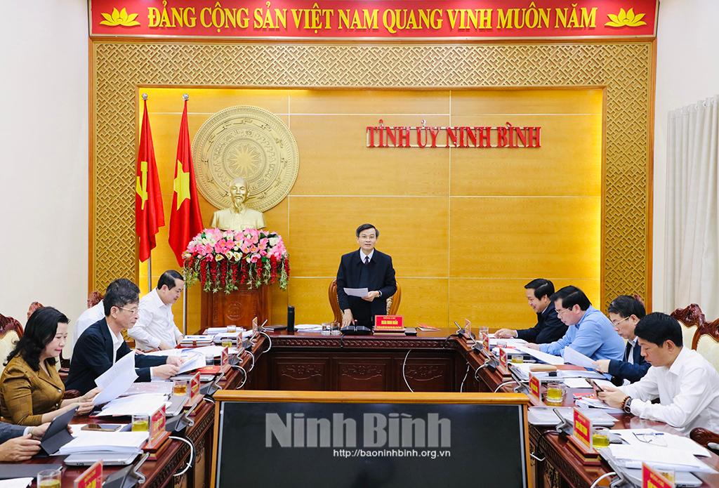 Hội nghị Ban Thường vụ Tỉnh ủy