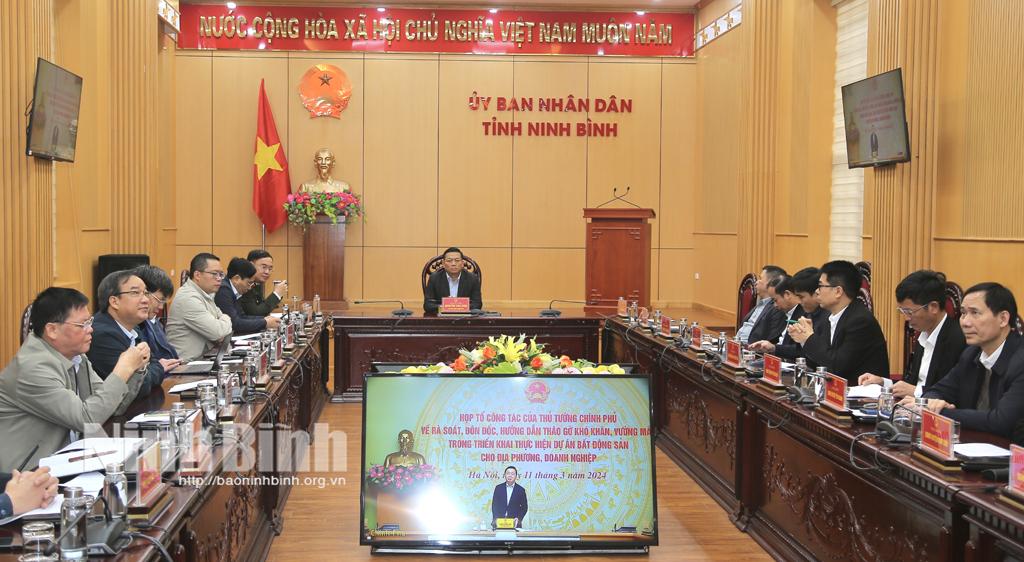 Hội nghị trực tuyến về tháo gỡ khó khăn trong triển khai thực hiện các dự án bất động sản