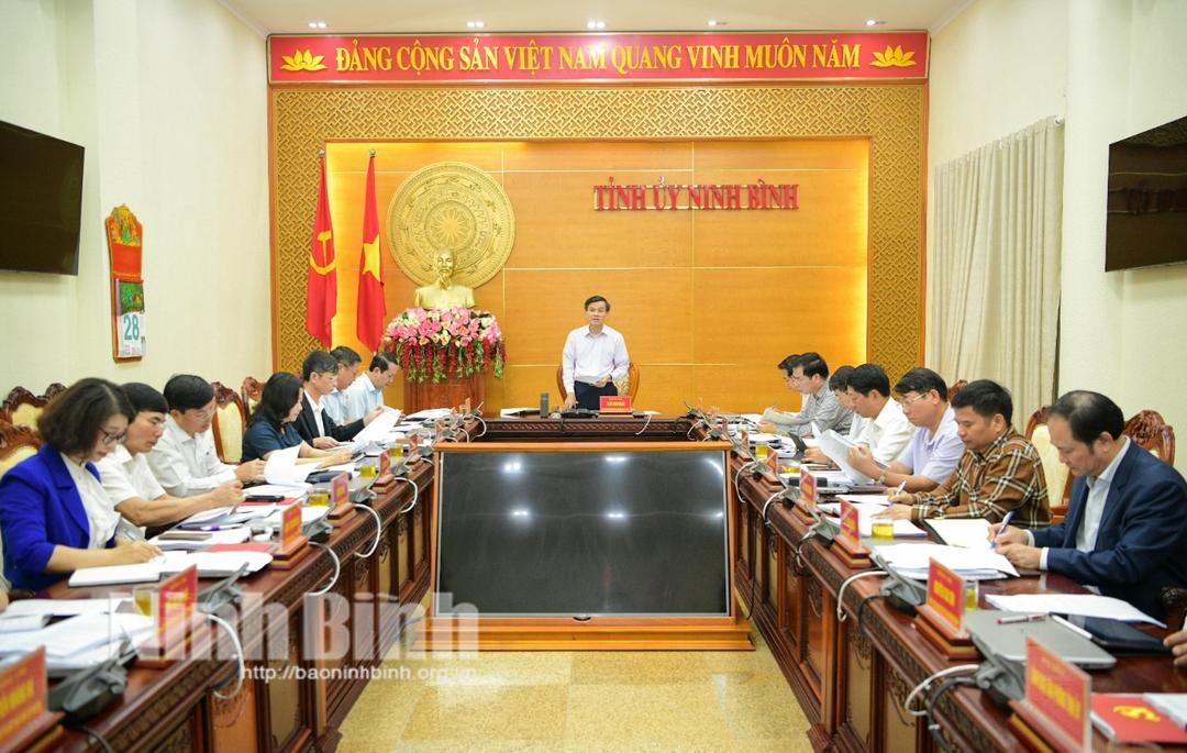 Hội nghị Ban Thường vụ Tỉnh ủy