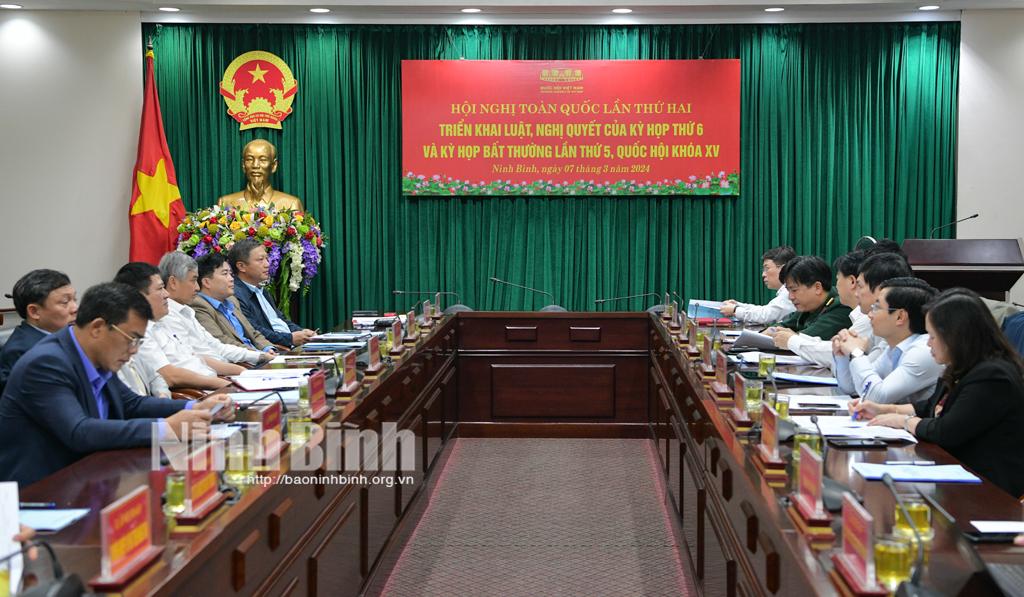 Hội nghị toàn quốc lần thứ hai triển khai luật, nghị quyết của Kỳ họp thứ 6 và Kỳ họp bất thường lần thứ 5, Quốc hội khóa XV