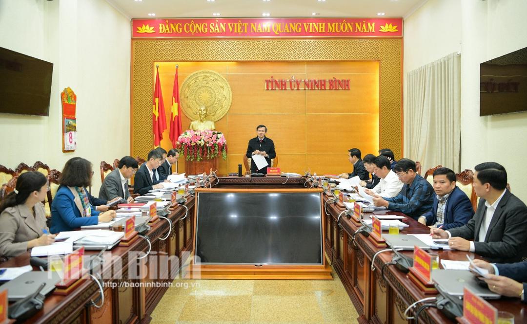 Hội nghị Ban Thường vụ Tỉnh ủy