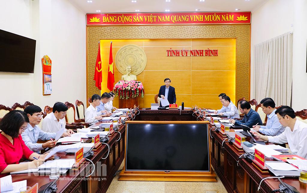 Hội nghị Ban Thường vụ Tỉnh ủy