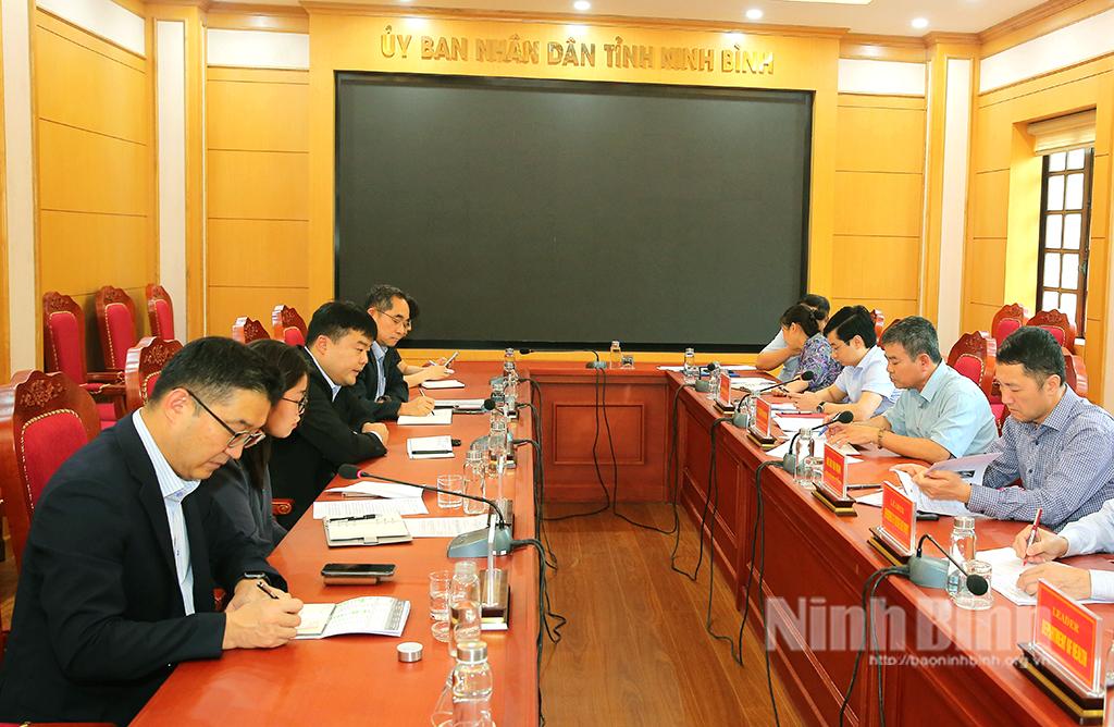 Ninh Binh provincial People's Committee works with Korean Embassy in Vietnam