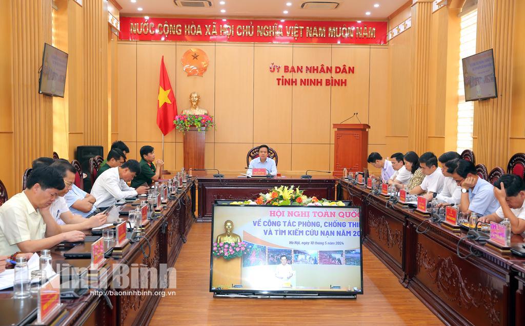 Hội nghị trực tuyến về công tác phòng, chống thiên tai và tìm kiếm cứu nạn năm 2024