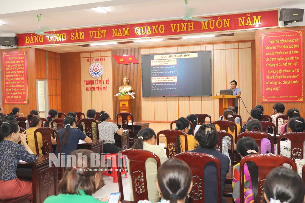 Yên Mô tập huấn nghiệp vụ cộng tác viên dân số