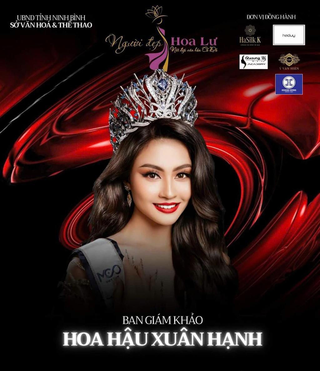 Hoa hậu Hoàn vũ Việt Nam Bùi Thị Xuân Hạnh ngồi ghế giám khảo Cuộc thi "Người đẹp Hoa Lư" năm 2024