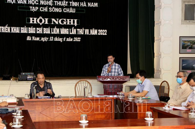 Hội VHNT Hà Nam phát động hưởng ứng Giải Búa liềm vàng lần thứ VII năm 2022