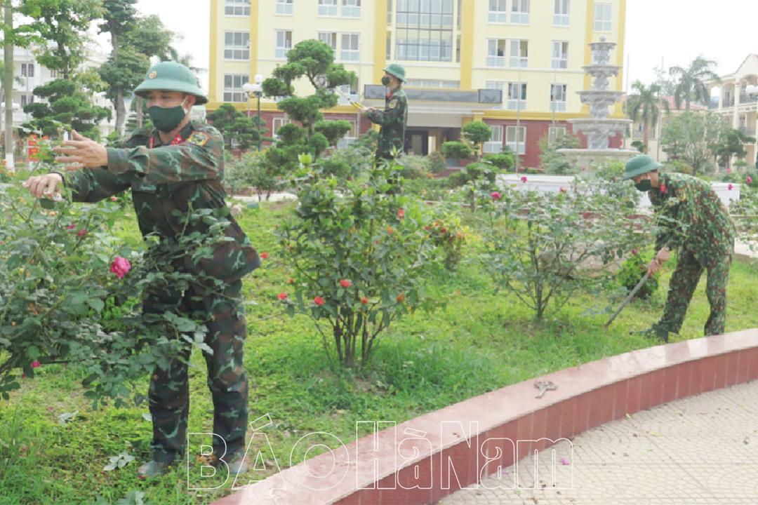 Phong trào thi đua “Xây dựng và quản lý doanh trại chính quy, xanh, sạch, đẹp” ở Bộ CHQS tỉnh