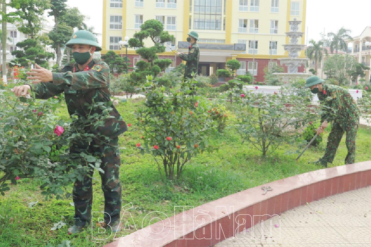Phong trào thi đua “Xây dựng và quản lý doanh trại chính quy, xanh, sạch, đẹp” ở Bộ CHQS tỉnh