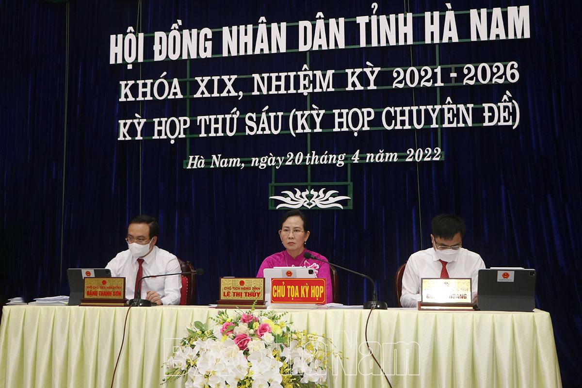 HĐND tỉnh Hà Nam khóa XIX khai mạc kỳ họp thứ 6