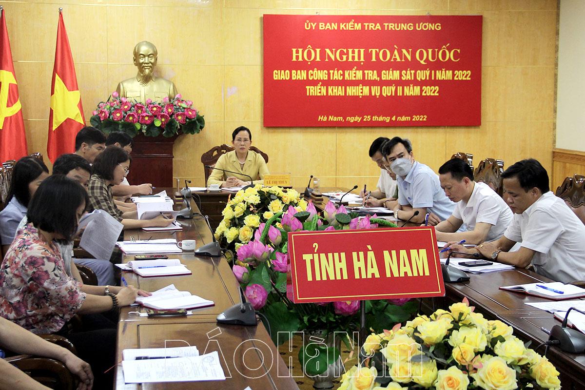 UBKT Trung ương giao ban công tác kiểm tra, giám sát quý I/2022