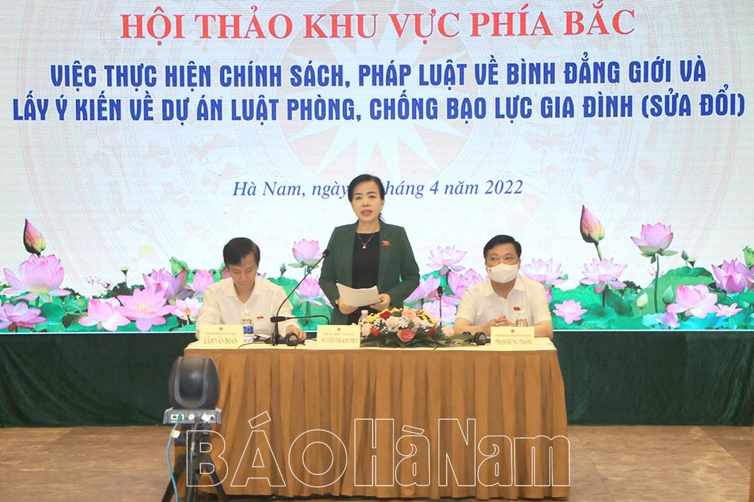 Hội thảo khu vực phía Bắc về việc thực hiện chính sách, pháp luật về bình đẳng giới và lấy ý kiến về dự án Luật Phòng, chống bạo lực gia đình (sửa đổi)