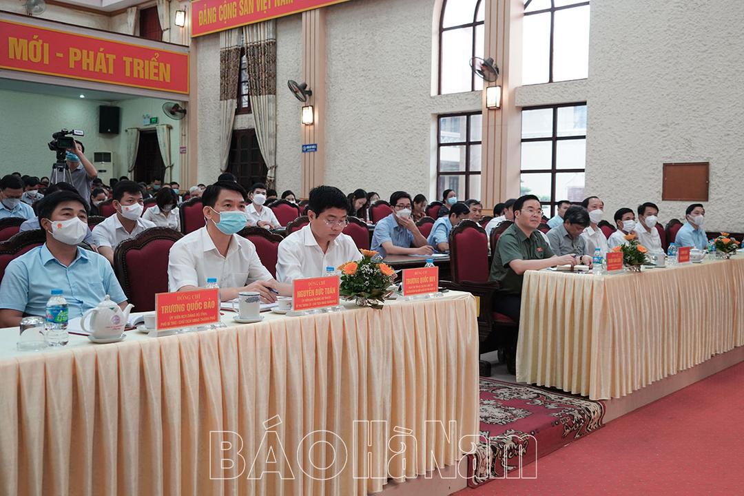 Chiều 29/4, Đoàn ĐBQH tỉnh tiếp xúc cử tri tại thành phố Phủ Lý, huyện Thanh Liêm và Lý Nhân