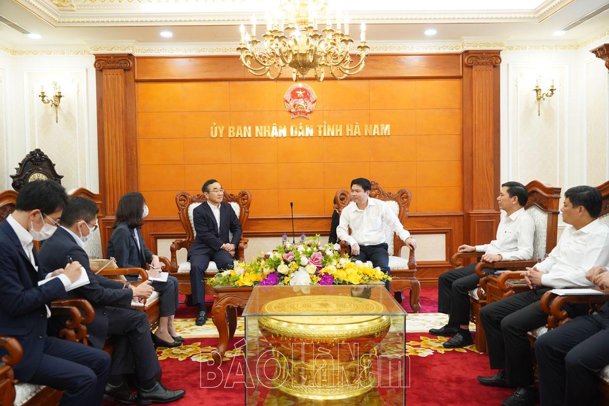 Lãnh đạo UBND tỉnh làm việc với Tổ chức Xúc tiến thương mại Nhật Bản
