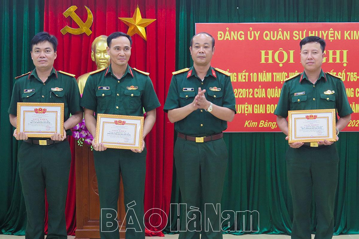 ĐUQS huyện Kim Bảng tổng kết 10 năm thực hiện các nghị quyết về nâng cao chất lượng huấn luyện