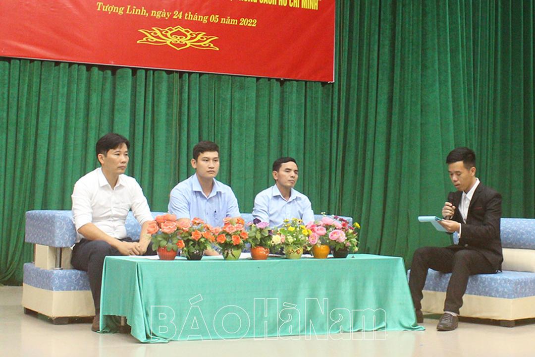 Xã Tượng Lĩnh tọa đàm về triển khai thực hiện Nghị quyết Đại hội Đảng các cấp và Chỉ thị 05 của Bộ Chính trị