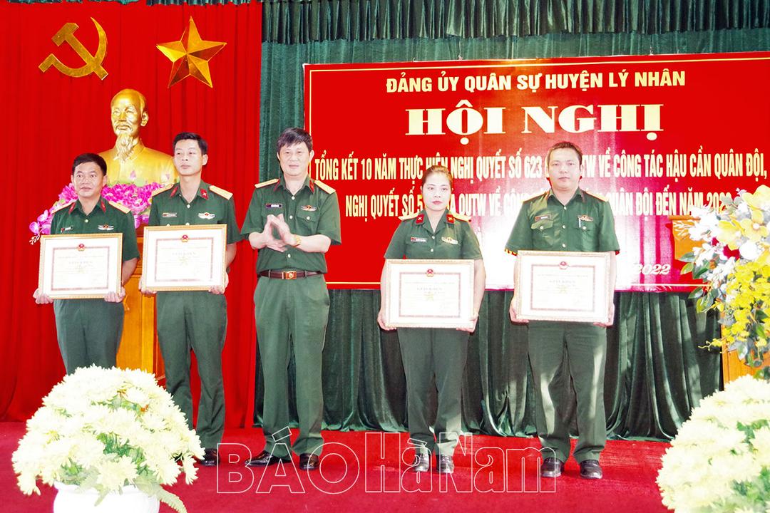 ĐUQS huyện Lý Nhân tổng kết 10 năm thực hiện các nghị quyết về công tác hậu cần, tài chính