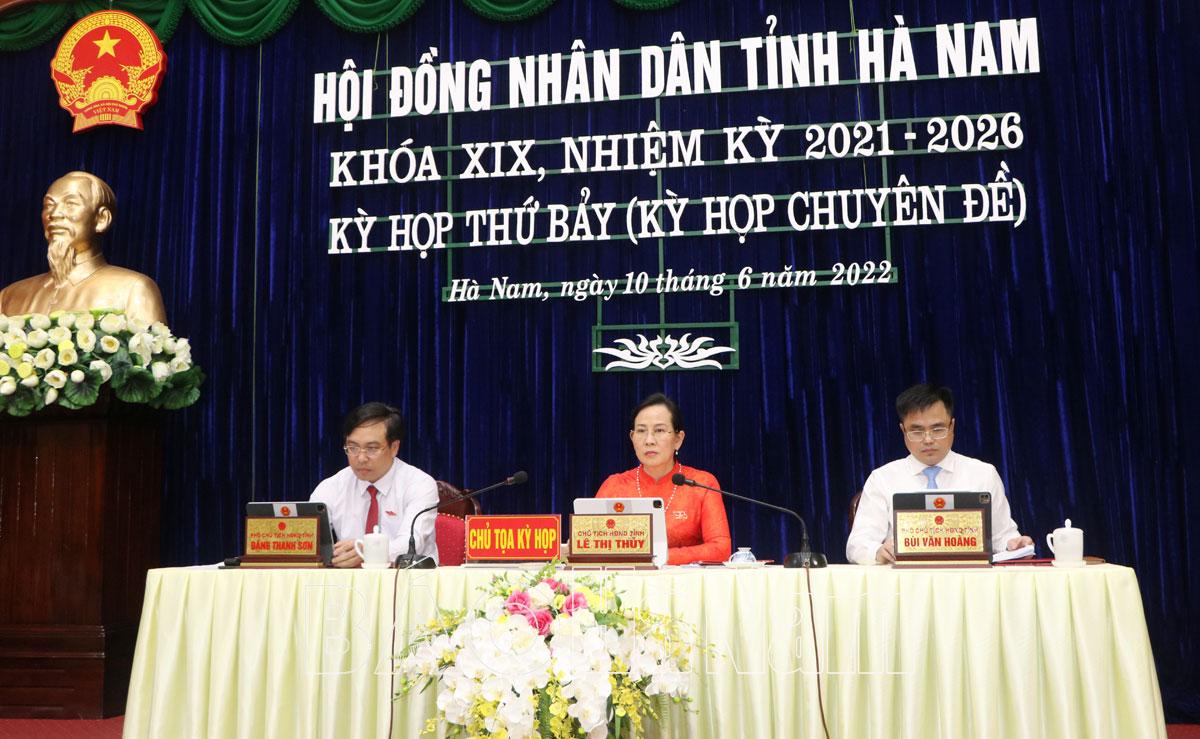 Kỳ họp thứ 7 (Kỳ họp chuyên đề) HĐND tỉnh khóa XIX: Xem xét, thông qua nhiều vấn đề quan trọng về kinh tế - xã hội