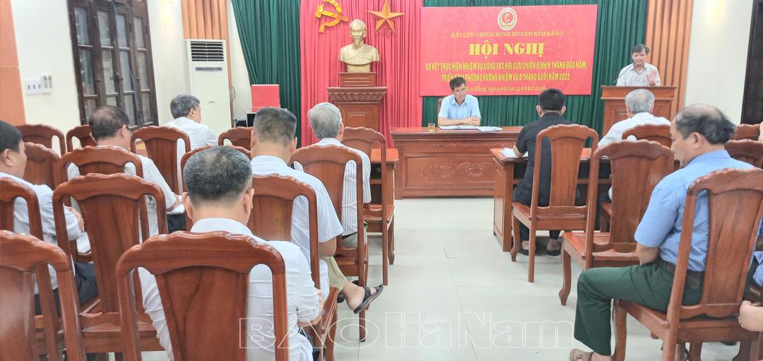 Hội CCB Kim Bảng triển khai nhiệm vụ công tác hội 6 tháng cuối năm