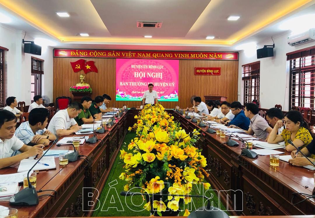 BTV Huyện ủy Bình Lục làm việc với BTV Đảng ủy xã An Lão về thực hiện Nghị quyết Đại hội Đảng bộ các cấp, nhiệm kỳ 2020-2025