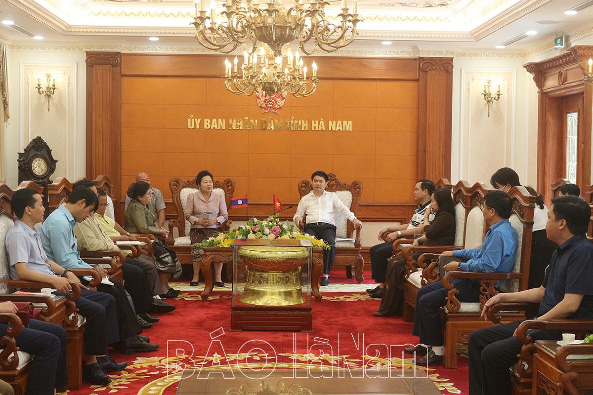 Đoàn Trung ương Liên hiệp Công đoàn Lào làm việc với tỉnh Hà Nam