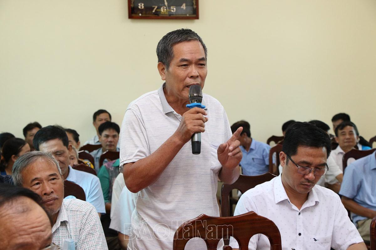 Người dân phường Lam Hạ kiến nghị nhiều vấn đề về đất đai, đền bù GPMB tại buổi đối thoại với người đứng đầu cấp ủy, chính quyền