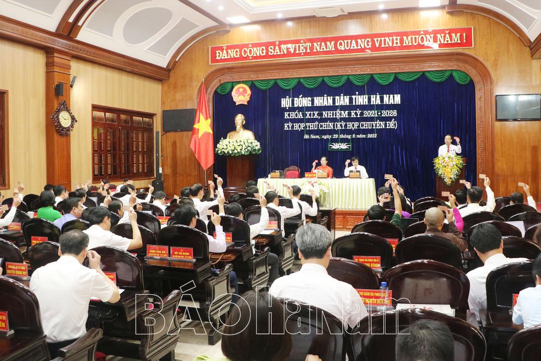 Kỳ họp thứ 9 (Kỳ họp chuyên đề) HĐND tỉnh khóa XIX: Xem xét, thông qua 14 nghị quyết về kinh tế- xã hội