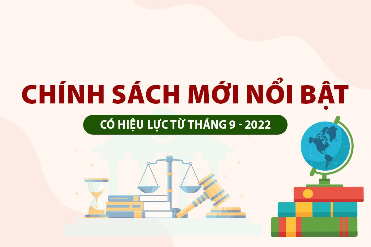 Một số chính sách nổi bật có hiệu lực từ tháng 9